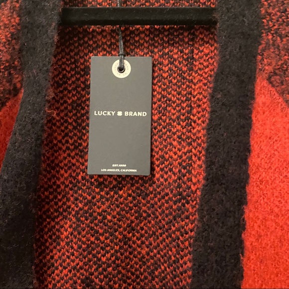 Lucky Brand Buffalo Plaid Cardigan - Picture 5 of 8